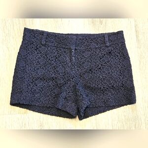 LOFT Blue High Waist Textured Shorts Size 4